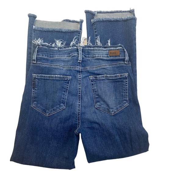Paige rare jeans Y2K with fringe Colette crop flare size 27 - Picture 6 of 11